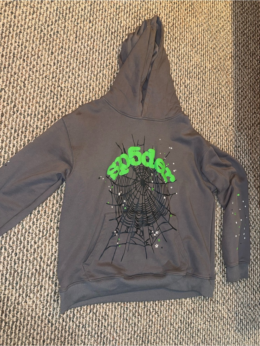 Grey SP5DER hoodie